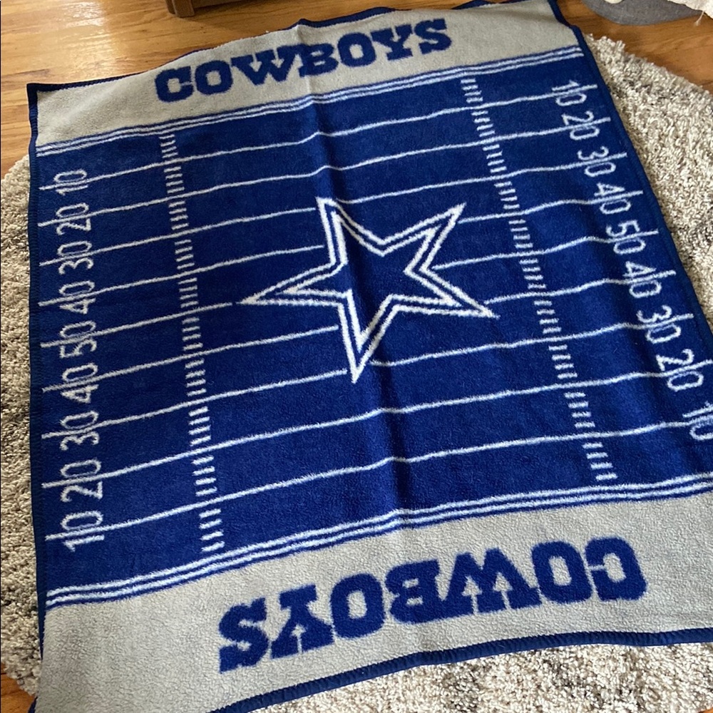 Dallas Cowboys Blue and Gray Blanket